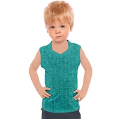 Yellow Denim Design  Kids  Sport Tank Top