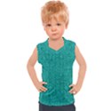 Yellow Denim Design  Kids  Sport Tank Top View1