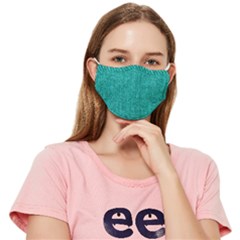 Yellow Denim Design  Fitted Cloth Face Mask (Adult)