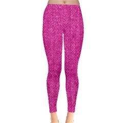 Pink Denim Design  Leggings 