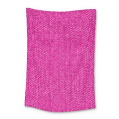 Pink Denim Design  Small Tapestry