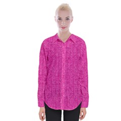 Pink Denim Design  Womens Long Sleeve Shirt