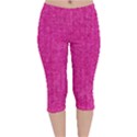 Pink Denim Design  Velvet Capri Leggings  View1