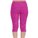 Pink Denim Design  Velvet Capri Leggings  View2