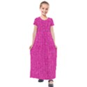 Pink Denim Design  Kids  Short Sleeve Maxi Dress View1