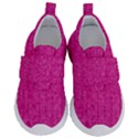 Pink Denim Design  Kids  Velcro No Lace Shoes View1