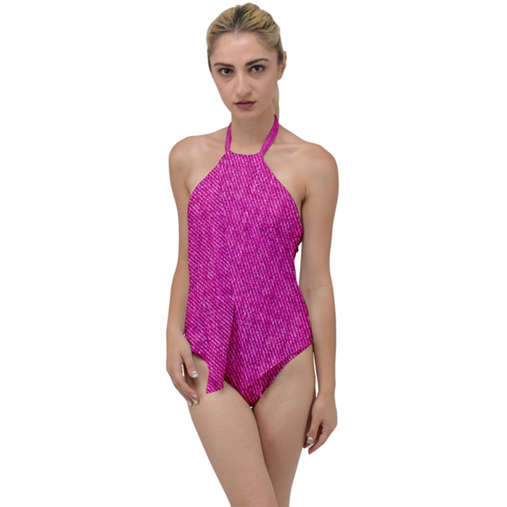 Pink Denim Design  Go with the Flow One Piece Swimsuit