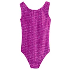 Pink Denim Design  Kids  Cut-Out Back One Piece Swimsuit