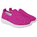 Pink Denim Design  Kids  Slip On Sneakers View3