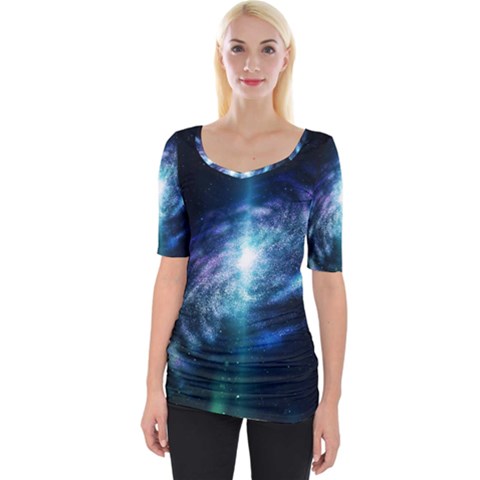 The Galaxy Wide Neckline Tee by ArtsyWishy