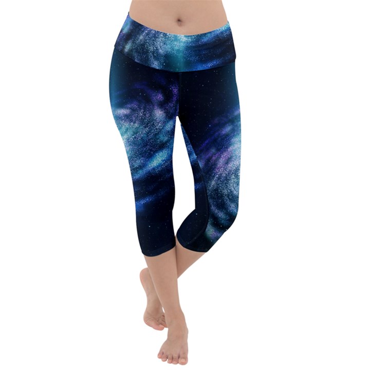 The Galaxy Lightweight Velour Capri Yoga Leggings