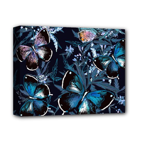 Beautiful Blue Butterflies  Deluxe Canvas 14  X 11  (stretched) by ArtsyWishy