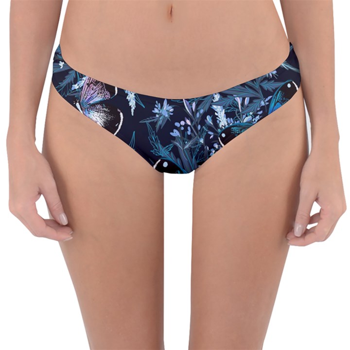 Beautiful Blue Butterflies  Reversible Hipster Bikini Bottoms