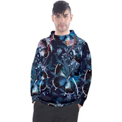 Beautiful Blue Butterflies  Men s Pullover Hoodie by ArtsyWishy