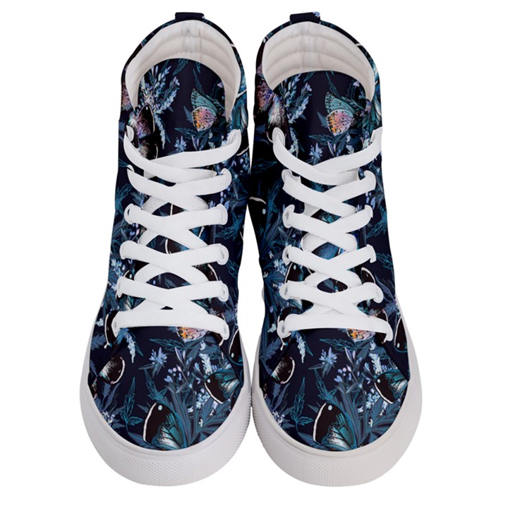 Beautiful Blue Butterflies  Women s Hi-Top Skate Sneakers