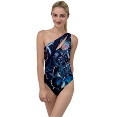 Beautiful Blue Butterflies  To One Side Swimsuit by ArtsyWishy