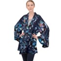 Beautiful Blue Butterflies  Long Sleeve Velvet Kimono  View1