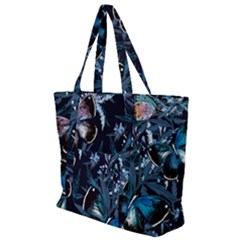 Beautiful Blue Butterflies  Zip Up Canvas Bag by ArtsyWishy