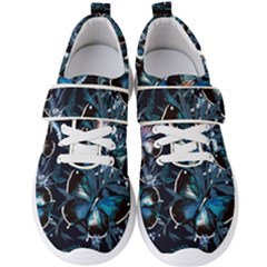 Beautiful Blue Butterflies  Men s Velcro Strap Shoes by ArtsyWishy