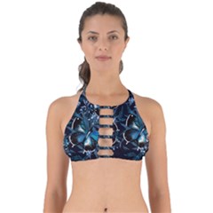 Beautiful Blue Butterflies  Perfectly Cut Out Bikini Top by ArtsyWishy