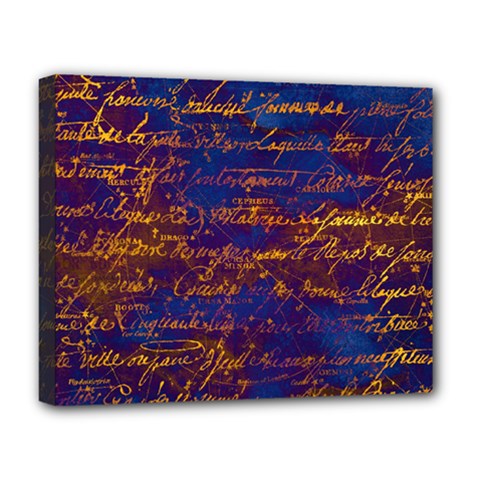 Majestic Purple And Gold Design Deluxe Canvas 20  x 16  (Stretched)