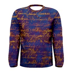 Majestic Purple And Gold Design Men s Long Sleeve Tee