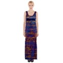 Majestic Purple And Gold Design Thigh Split Maxi Dress View1