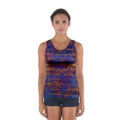 Majestic Purple And Gold Design Sport Tank Top 