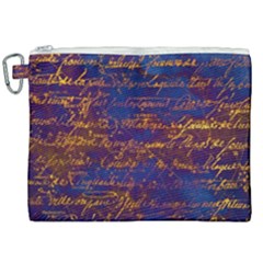 Majestic Purple And Gold Design Canvas Cosmetic Bag (XXL)