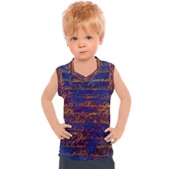 Majestic Purple And Gold Design Kids  Sport Tank Top