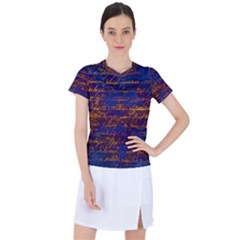 Majestic Purple And Gold Design Women s Sports Top