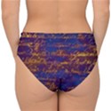 Majestic Purple And Gold Design Double Strap Halter Bikini Bottom View2