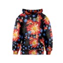 Orange and Blue Chamomiles Design Kids  Pullover Hoodie View1