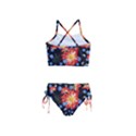 Orange and Blue Chamomiles Design Girls  Tankini Swimsuit View2