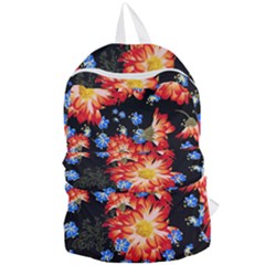 Orange And Blue Chamomiles Design Foldable Lightweight Backpack by ArtsyWishy