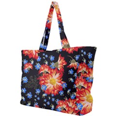 Orange And Blue Chamomiles Design Simple Shoulder Bag by ArtsyWishy