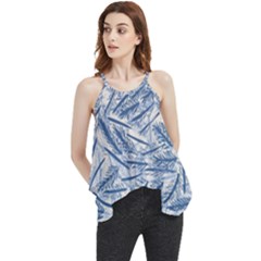 Jet Stream, Cerulean & Delft Flowy Camisole Tank Top by Kettukas