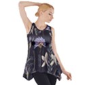 Butterflies and Flowers Painting Side Drop Tank Tunic View1