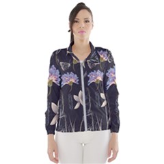 Butterflies And Flowers Painting Women s Windbreaker by ArtsyWishy