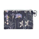 Butterflies and Flowers Painting Canvas Cosmetic Bag (Large) View2