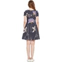 Butterflies and Flowers Painting Inside Out Cap Sleeve Dress View4