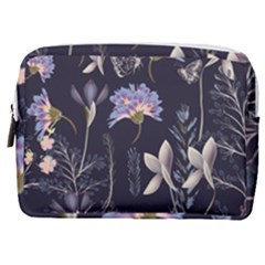 Butterflies And Flowers Painting Make Up Pouch (medium) by ArtsyWishy