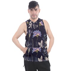 Butterflies And Flowers Painting Men s Sleeveless Hoodie by ArtsyWishy