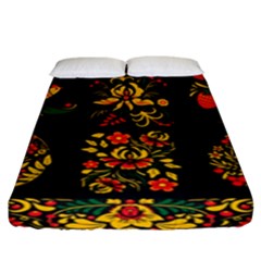 Russian Khokhloma Fitted Sheet (king Size) by goljakoff