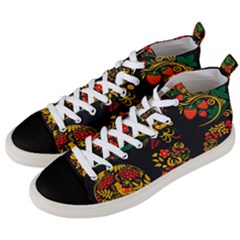 Russian Khokhloma Men s Mid-top Canvas Sneakers by goljakoff