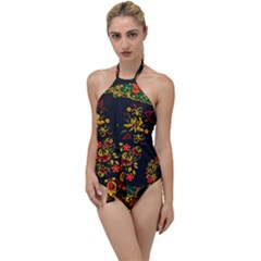 Russian Khokhloma Go With The Flow One Piece Swimsuit by goljakoff