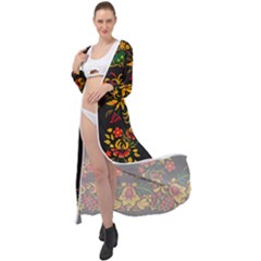 Russian Khokhloma Maxi Chiffon Beach Wrap by goljakoff