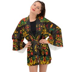 Russian Khokhloma Long Sleeve Kimono