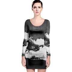 Whale Dream Long Sleeve Bodycon Dress by goljakoff