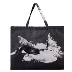 Whale Dream Zipper Large Tote Bag by goljakoff